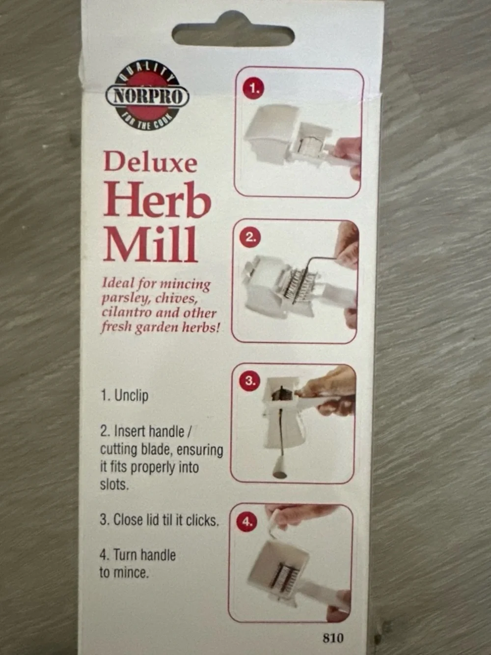 NEW IN BOX Norpro Deluxe Herb Mill - White